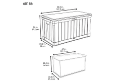 Сундук пластиковый Sand and Brown 439 л, бежево-коричневый