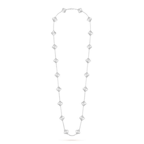 Колье Van Cleef & Arpels Vintage Alhambra 20 Motifs из белого золота