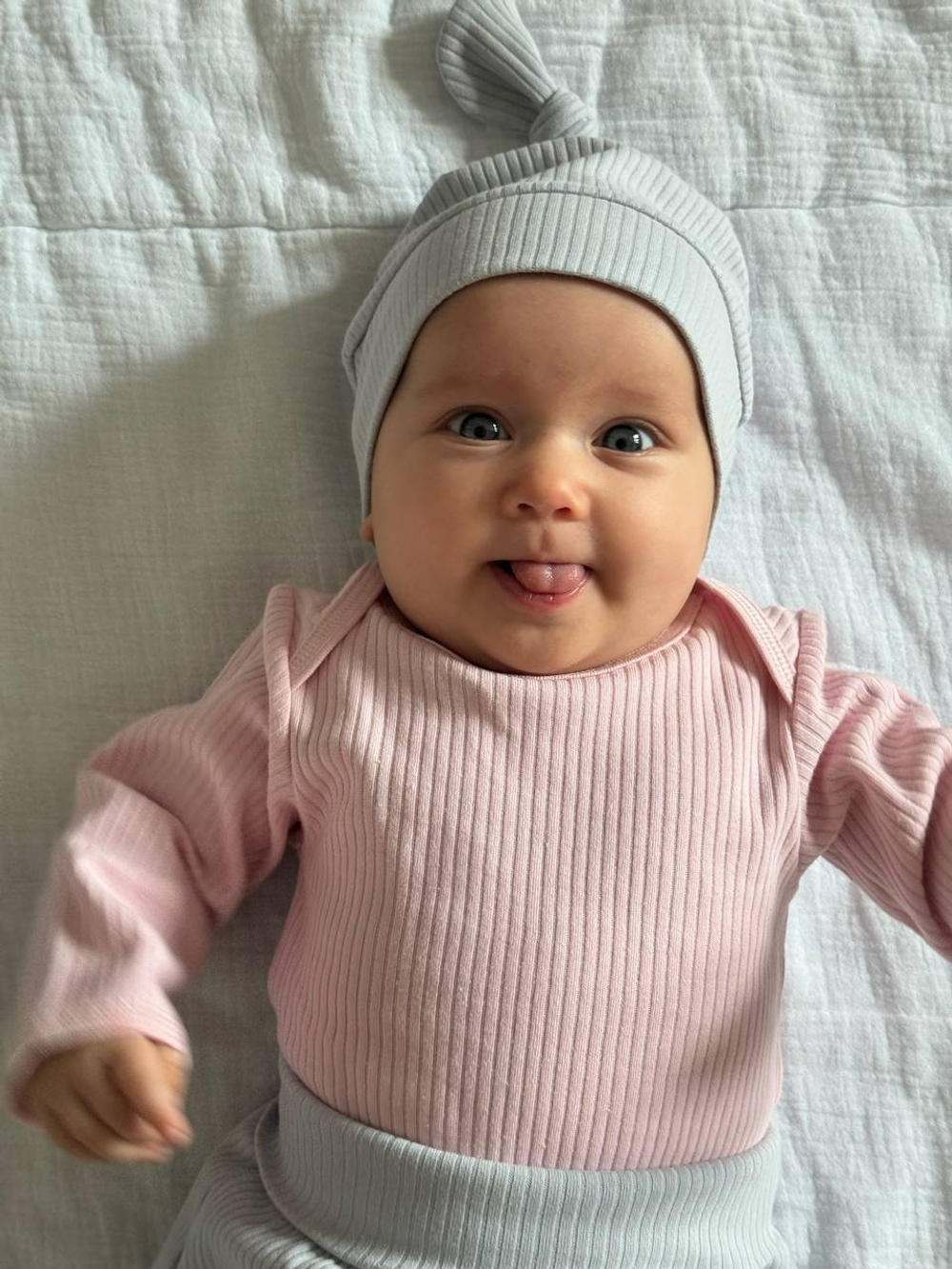 Легкие трикотажные брюки (голубая лапша)