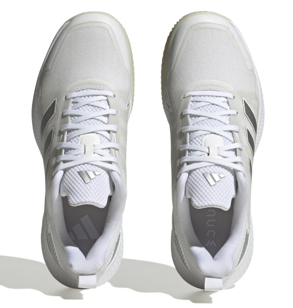 Женские теннисные кроссовки Adidas Defiant Speed W Clay - cloud white/silver metallic/grey one
