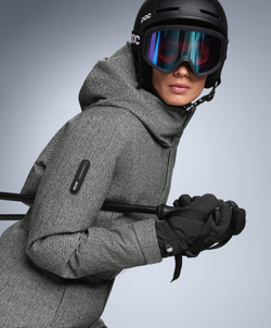 Oysho Водостойкая куртка FELLEX® Wool Blend SKI, антрацитово-серый