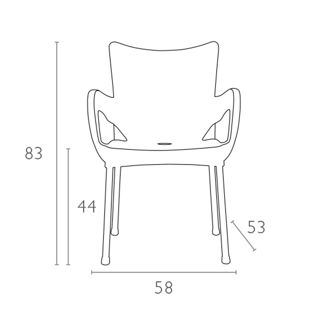 Кресло пластиковое Siesta Contract Romeo, красный