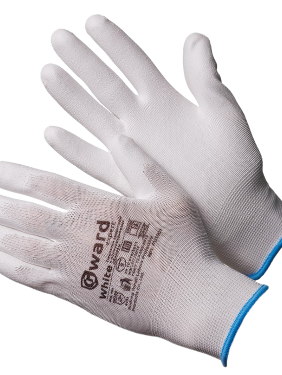 Перчатки White / Размер XL нейлоновые с полиуретановым покрытием