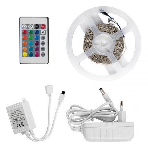 GENERAL готовый комплект светодиодной ленты 5м 7,2 W/м RGB с адаптером и IR контроллером GLS-5050-30-7.2-12-IP20-PRO-RGB-5-KIT