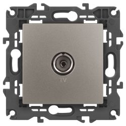 Розетка ЭРА Elegance 14-3101-16 TV одиночная, титан