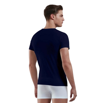 Мужская футболка с V-образным вырезом темно-синяя Doreanse 2855