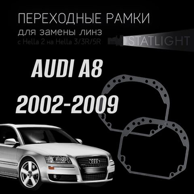 Переходные рамки для замены линз в фарах Audi A8 (D3) 2002-2009
