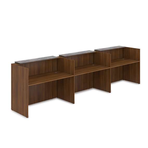 1КР-ДС.003 Комплект Ресепшн с фартуком ЛДСП (4264*762*1161) (без подсветки)