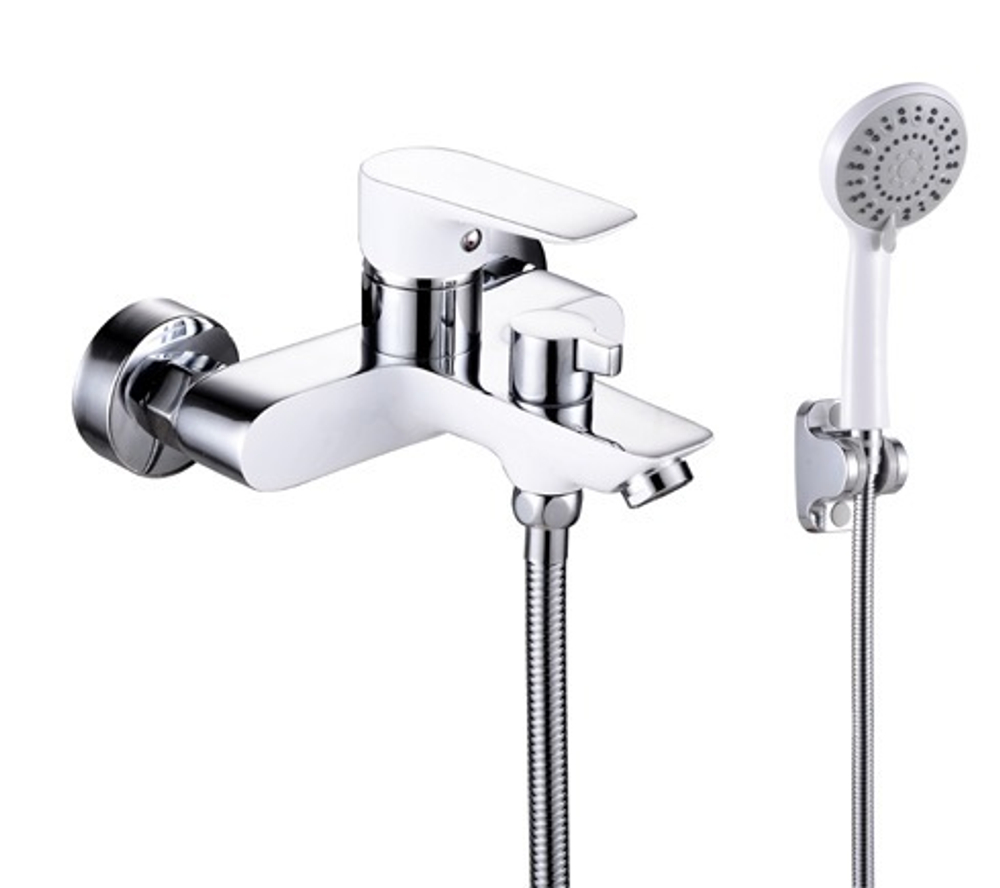 263531-F Смеситель од. для ванны кор. (бел/хром) ViEiR (10/1шт)