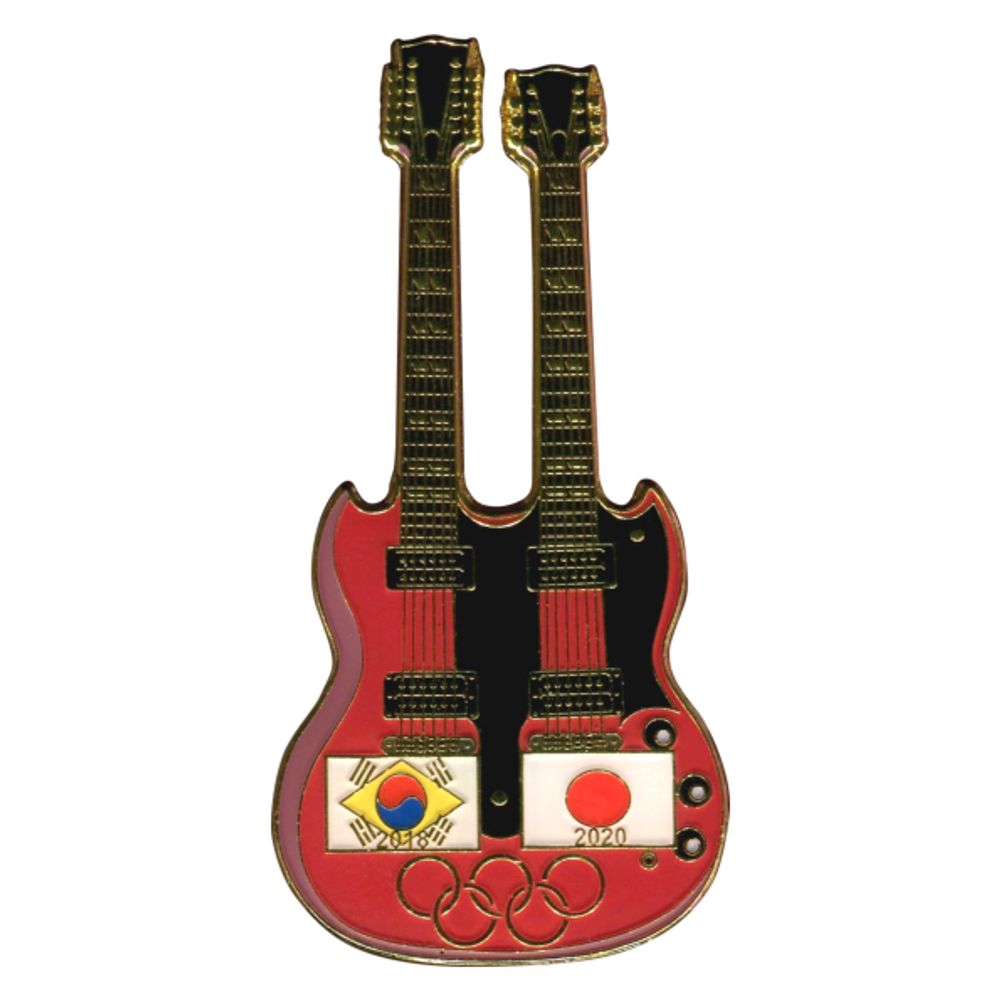 Значок Olympic Games - Korea 2018 - Japan 2020 - Guitar