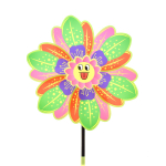 Вертушка на палочке Цветок 24*50см в ассорт., пакет