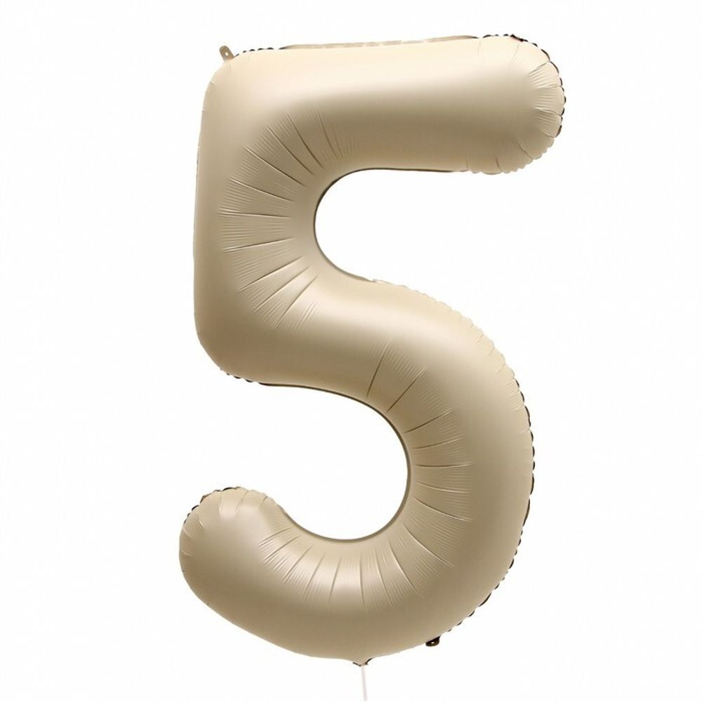 К Шар 40 Цифра 5  «Взбитые сливки» (БГ-60)  Изображение2