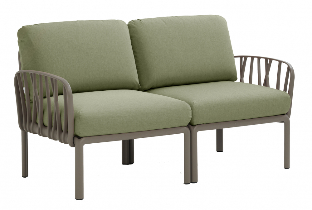 Диван пластиковый с подушками Nardi Komodo 2, тортора, джунгли