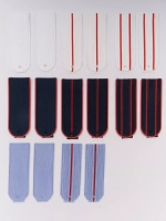 Погоны МВД серо-голубые 1 красный просвет пластик