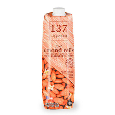 Молоко миндальное с нектаром кокосовых соцветий "137 degrees", 1 л