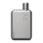 Стальная бутылка memobottle A6 (500 мл) Плоская бутылка из пищевых: нержавеющей стали марки AISI 304, пластика и силикона. С широким горлышком с внутренней резьбой