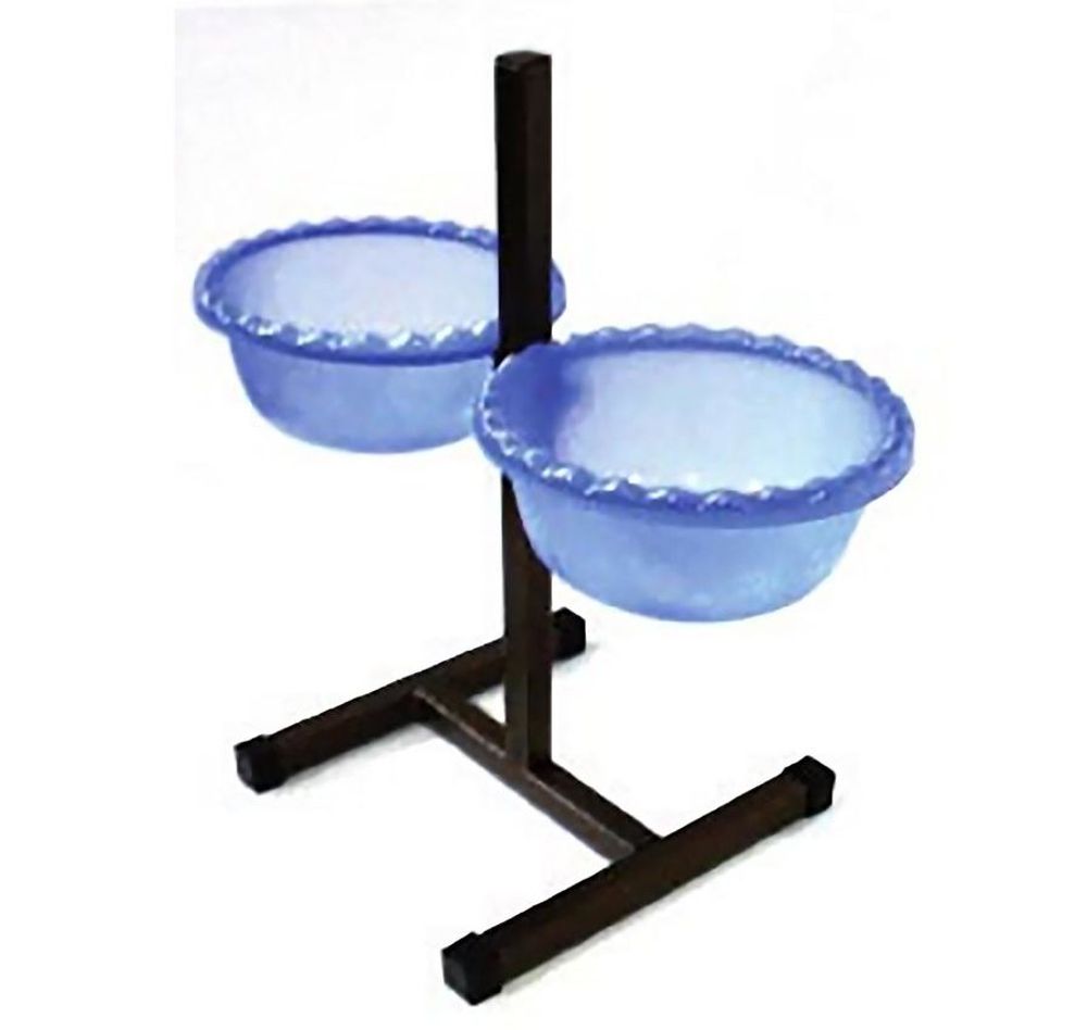 Кормушка-телескоп  ,рег.2 пластик. миски  1,5л 20см,выс до 40 см