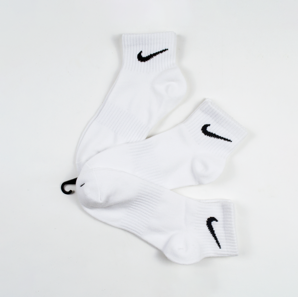 Носки Nike Everyday (короткие) 3 пары, бел.