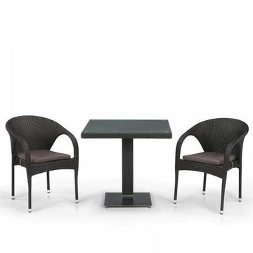 Комплект плетеной мебели T605SWT/Y290W-W53 Brown 2Pcs