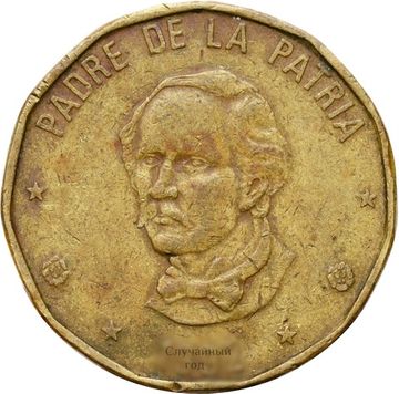 1 песо 1991-1992 Доминикана