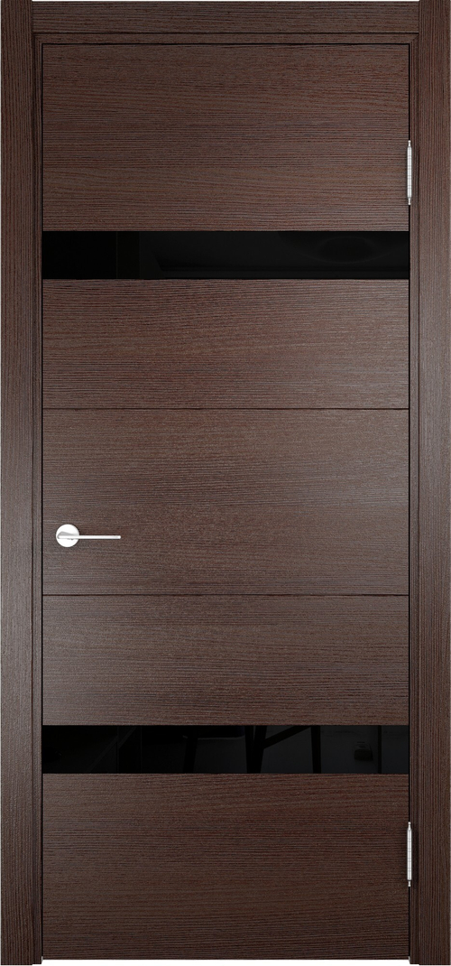 Межкомнатная дверь Турин 05 / Цвет Дуб графит вералинга / Стекло "Лакобель" / Двери Верда