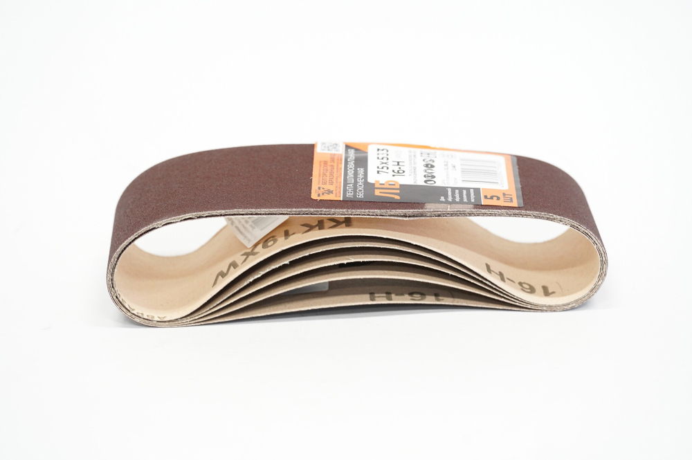 ЛЕНТА ШЛИФОВАЛЬНАЯ БАЗ БЕСКОНЕЧНАЯ 75Х533ММ 16Н (Р80)