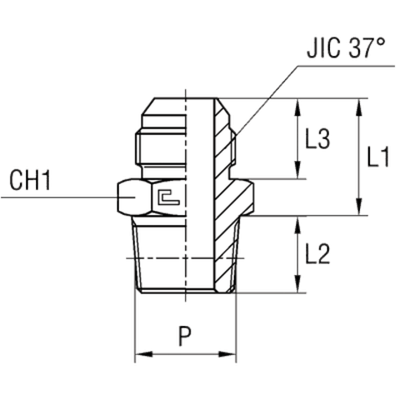 Штуцер FC JIC 9/16 - NPTF 1/2