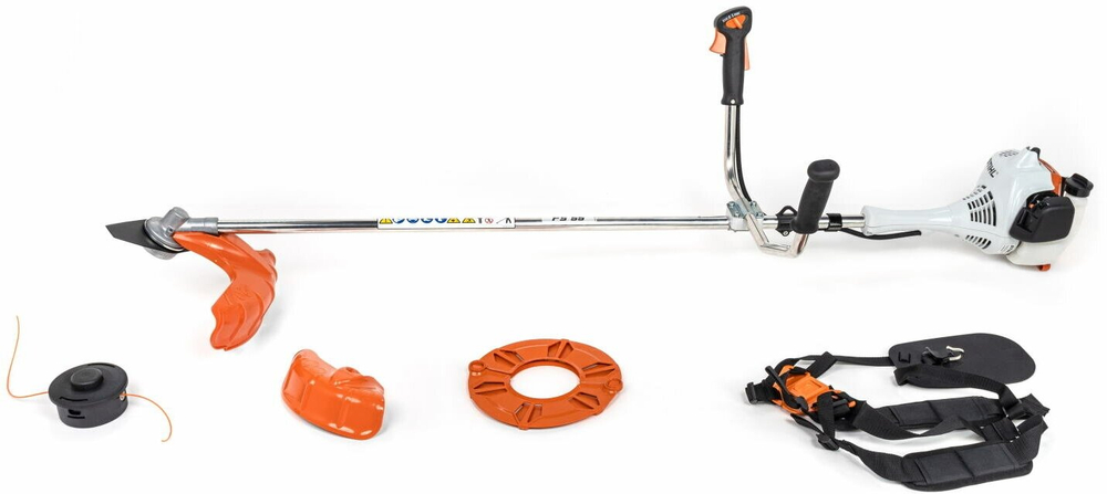 Триммер STIHL FS55 бензиновый, ширина скашивания 55см, полная комплектация с катушкой и ножом ОРИГИНАЛ