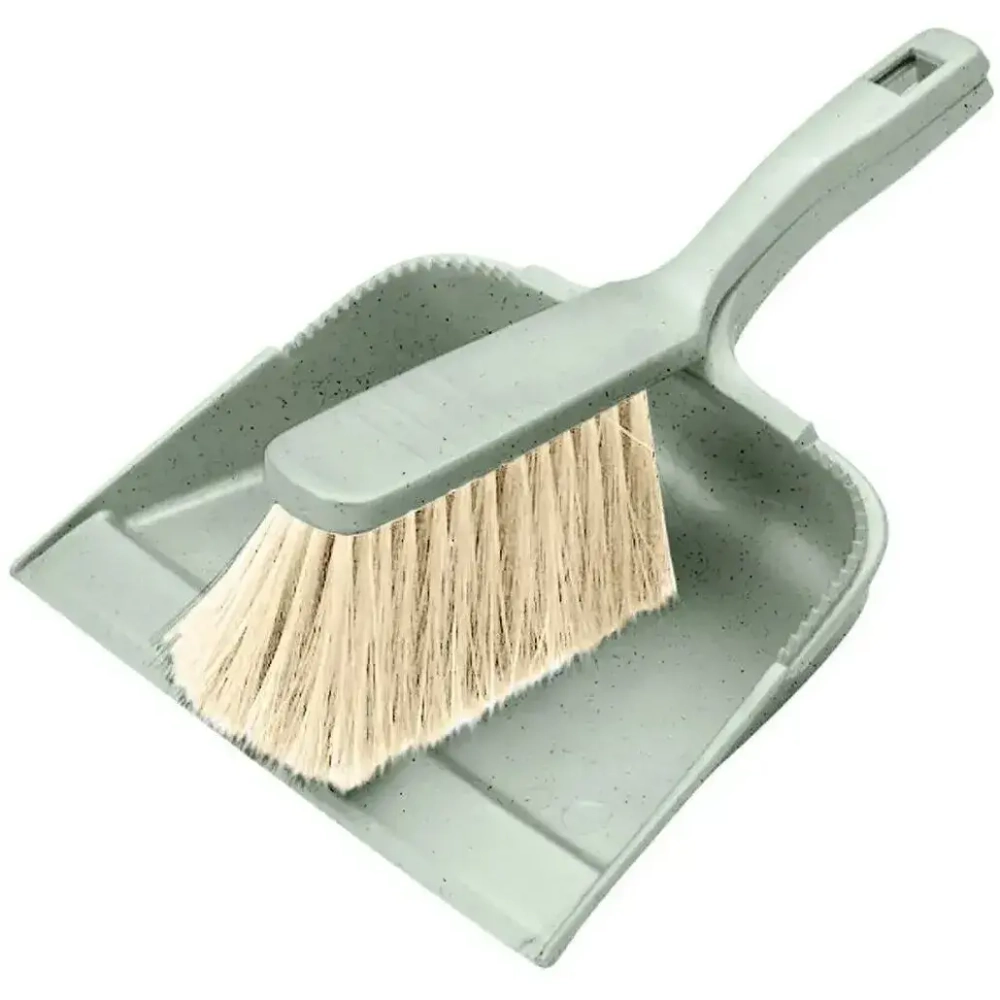 Комплект щетка-сметка Greenland с совком с кромкой (зеленый флэк)