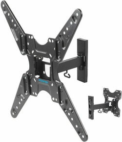Кронштейн для телевизора Kromax OPTIMA-413 серый 20"-55" макс.30кг настенный поворотно-выдвижной и наклонный (29010)