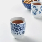 Набор кружек IKEA ENTUSIASM (ЕНТУСИАСМ), Синий, Белый, 220 мл, 4 шт