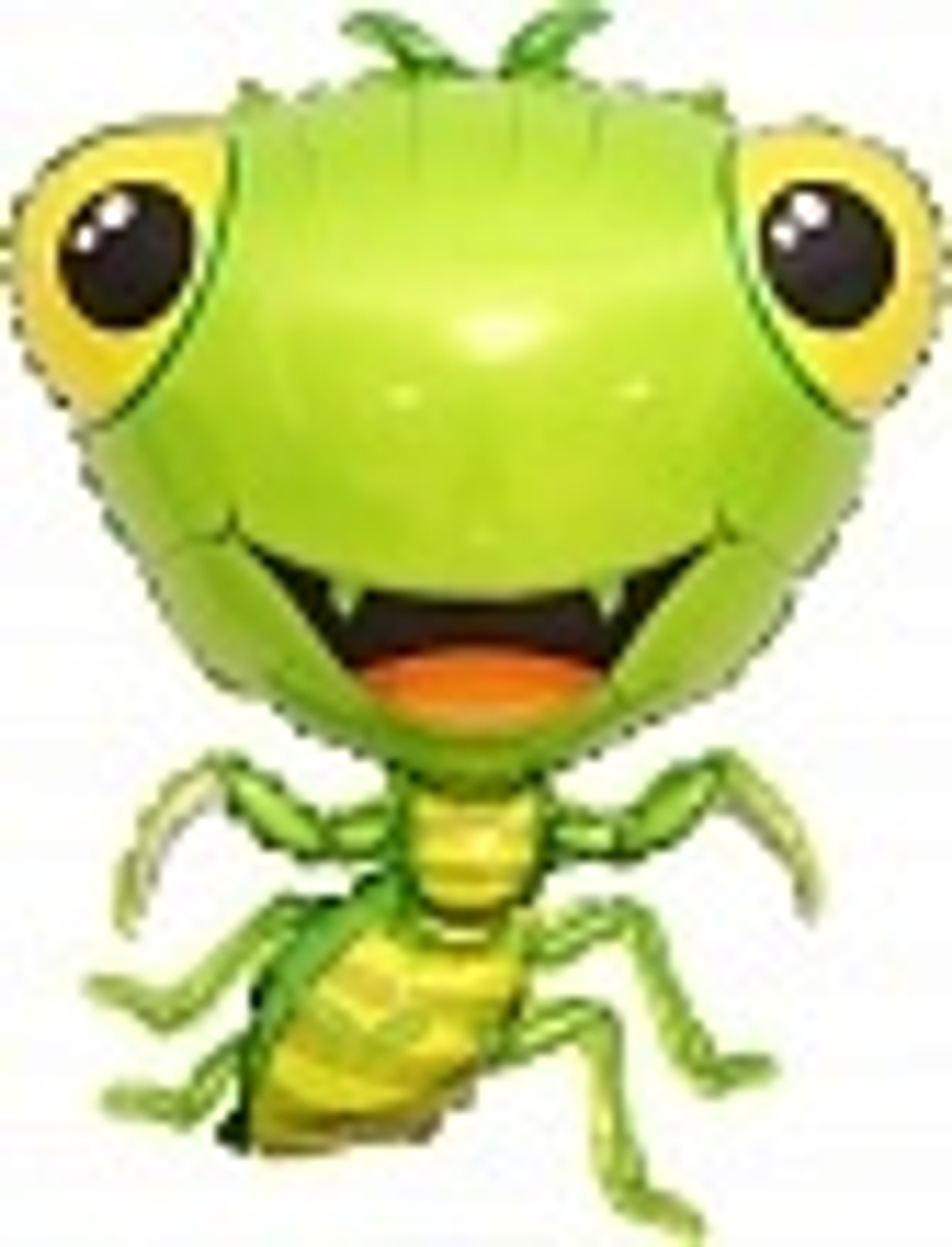 Шар (28""/71 см) Фигура, Счастливый кузнечик(богомол), 1 шт.4п. Д207