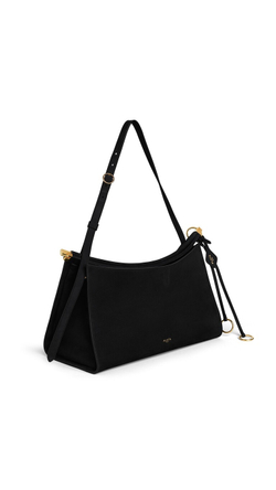 ALAÏA СУМКА LE CLICK POCKET 35 ИЗ НУБУКА, ЧЕРНЫЙ