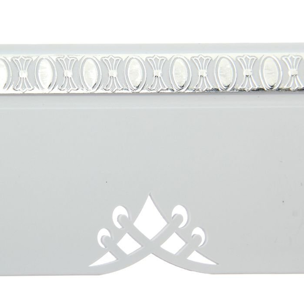 Планка ПВХ Моцарт Серебро/Белый (Бленда)