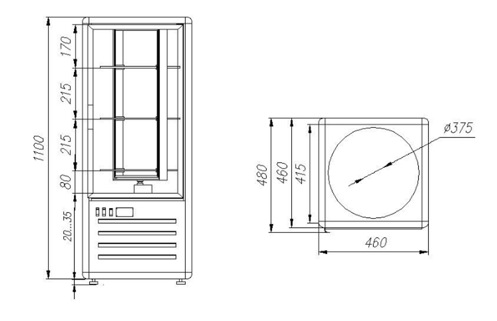 Кондитерская витрина CARBOMA R120Cвр LATIUM (D4 VM 120-2)