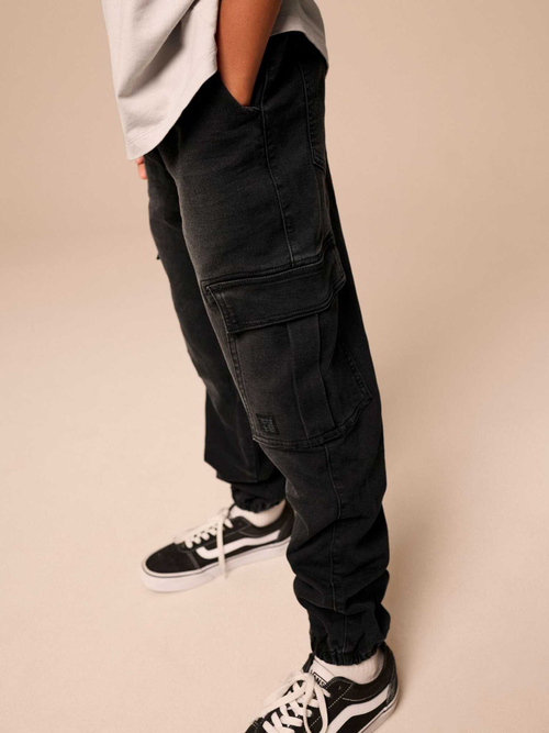 Джинсы карго для мальчика Next 186-148, Черный