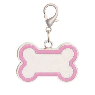 Адресник V.I.Pet Кость розовая 30х16 мм, для гравировки