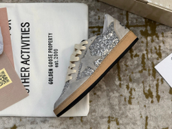 Ball Star Silver Glitter With Ice-Gray Suede Inserts