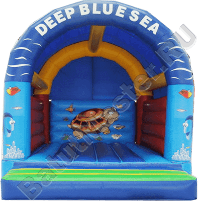 Коммерческий надувной батут "Синее море" с крышей