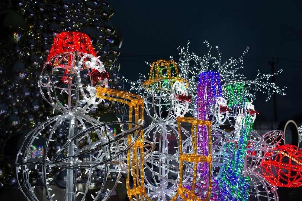 Светодиодные фигуры «Снеговики-музыканты»