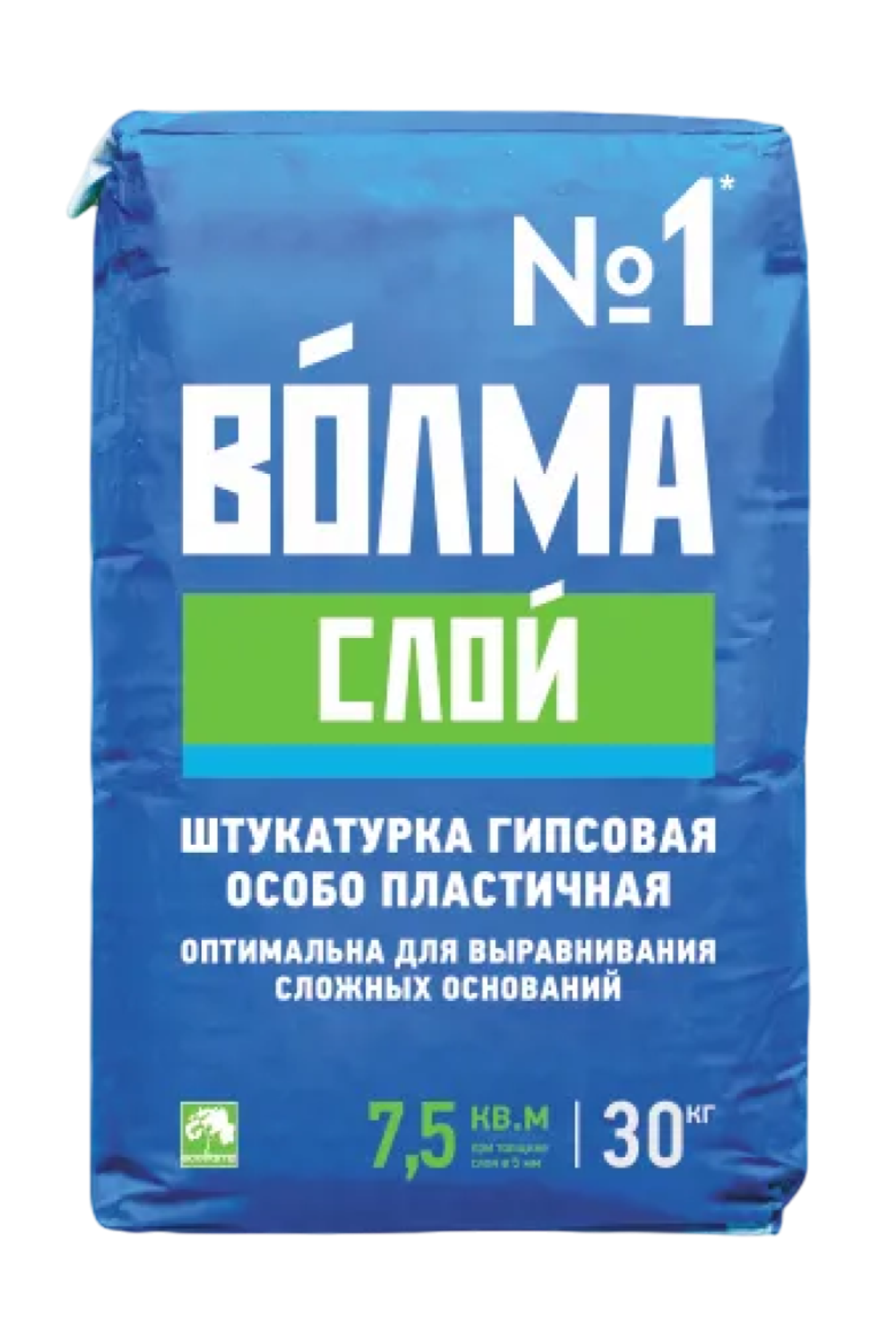 Смесь сухая строительная штукатурная на гипсовом вяжущем "ВОЛМА - Максимум" 30 кг