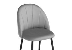 Стул на металлокаркасе Логан светло-серый / черный