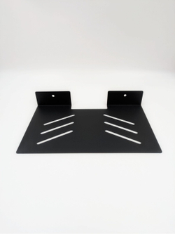 Полка для ТВ приставки 26х16см, wifi роутера, видеорекордера, игровой консоли, металл, черная