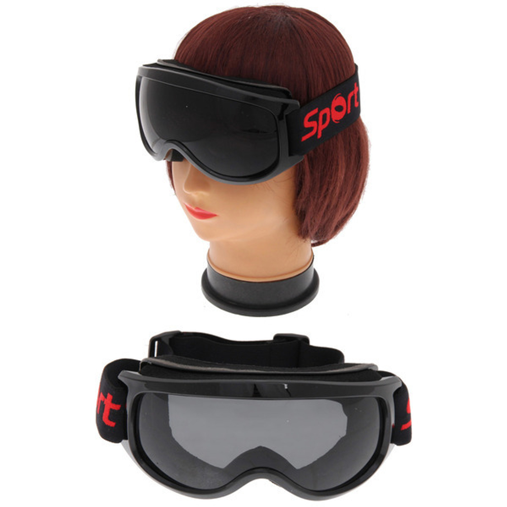 Очки горнолыжные HX08, черная оправа, черная линза