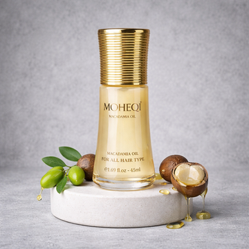 MOCHEQI Коктейль масел: масло жожоба, масло макадамии, для сияющего блеска, секущихся кончиков, сухих и поврежденных волос, 45 мл