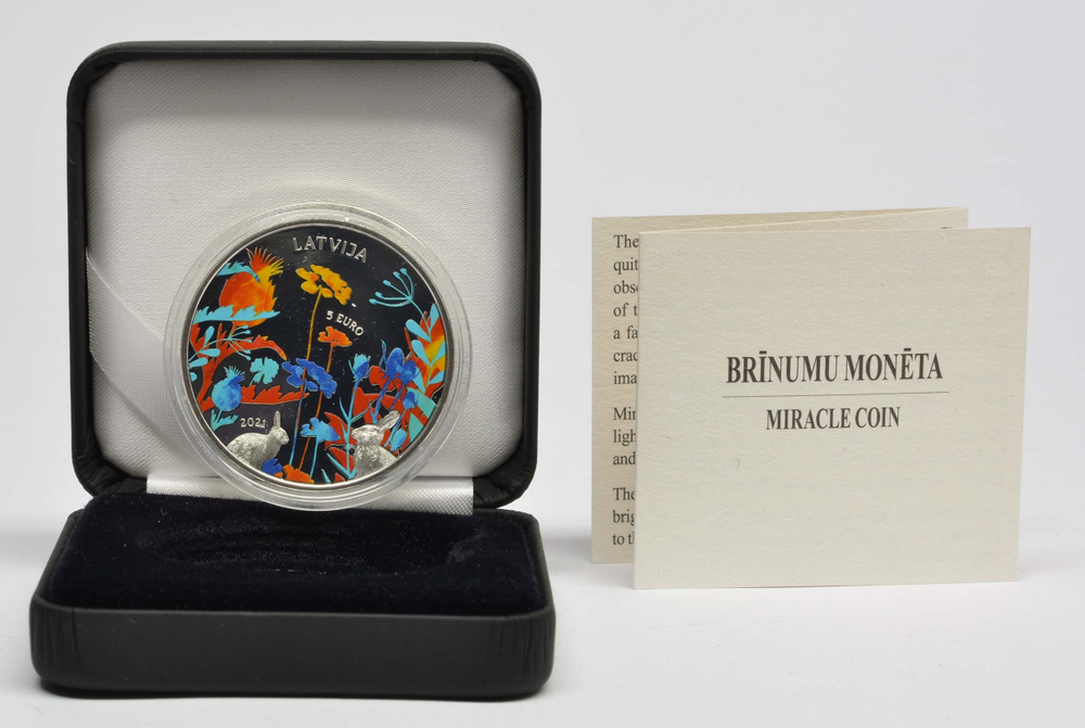 ЛАТВИЯ, 2021, 5 ЕВРО [СЕРЕБРО] [PROOF]