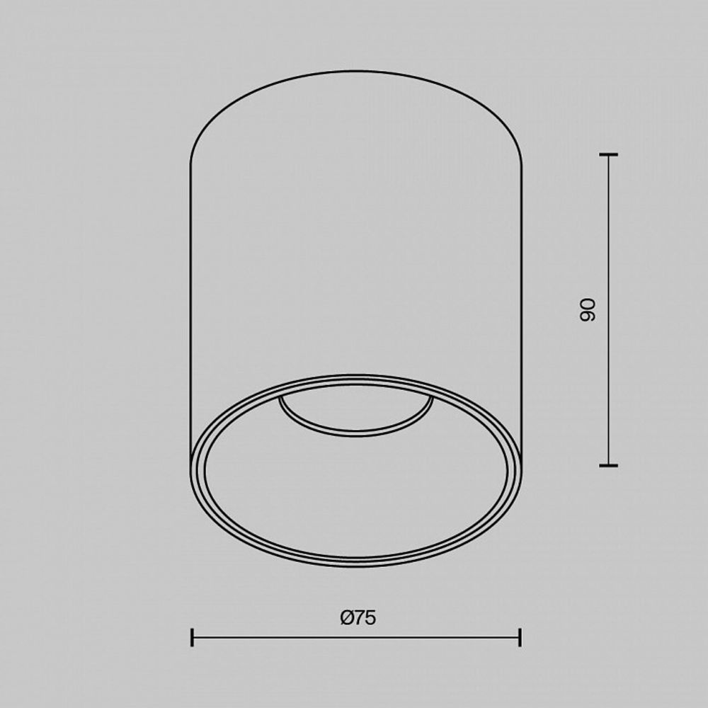 Накладной светильник Maytoni Alfa LED C064CL-12W3K-RD-B
