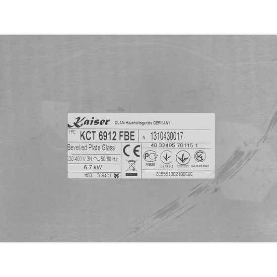 Электрическая варочная панель Kaiser KCT 6912 FBE