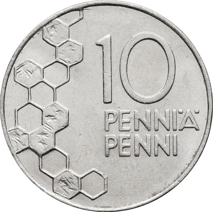 10 пенни 1990-2001 Финляндия