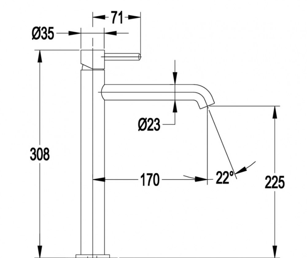 Смеситель для раковины Высокий Grocenberg GB3029GO Золото